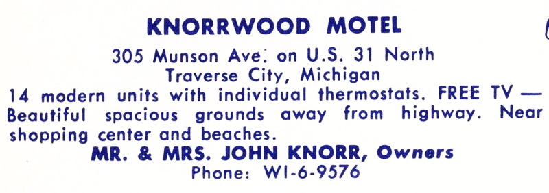 Knorrwood Motel (Four Seasons Motel) - Vintage Postcard (newer photo)